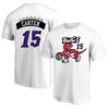Retro Wersja Toronto Nr 15 Vince Carter Koszulka Męska Damska Letnia 100% Bawełna Ubrania Moda Wysoka Jakość Krótki Rękaw Top