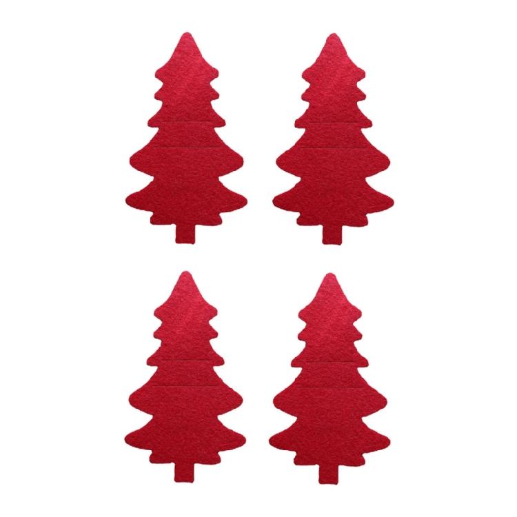 4pcs Tableware Holder Christmas Tree Snowflake Knives Fork Tableware Holders