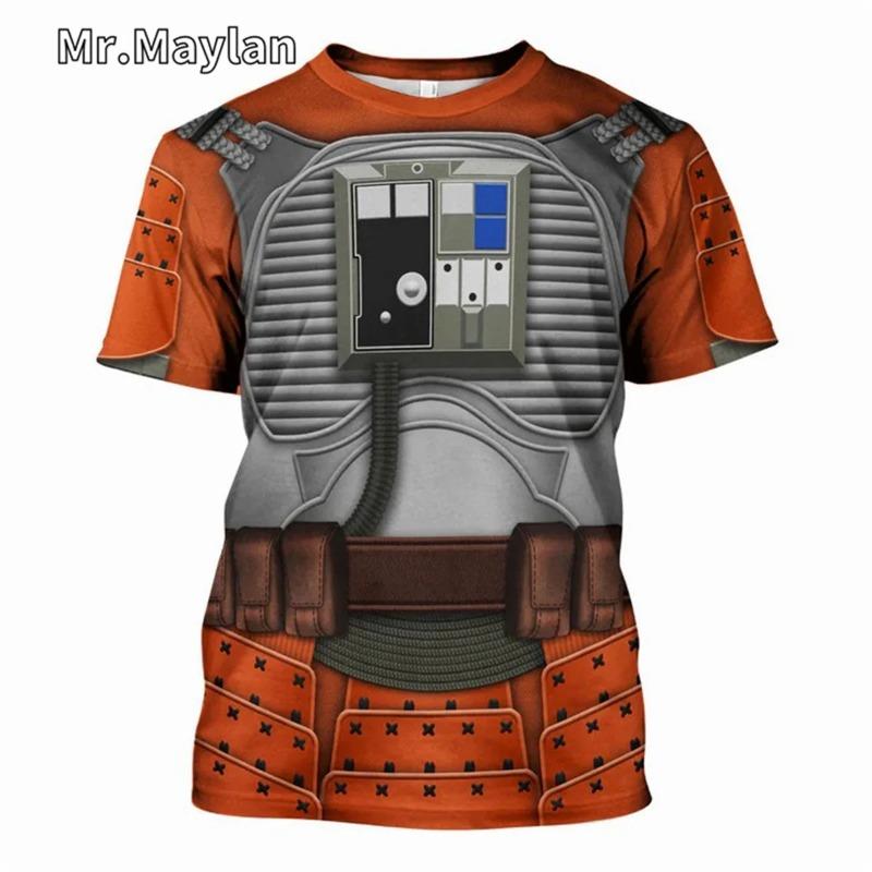 Maglietta Cosplay Costume di Darth Vader Stampa 3D Completa T-shirt da Uomo Nuova Moda Manica Corta Camicia Estiva Streetwear Unisex Magliette Top