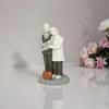 Romantics Loving Elderly Couple Figurine Resins Anniversary Statue Valentines Day Figures Gift for Parent Grandparents