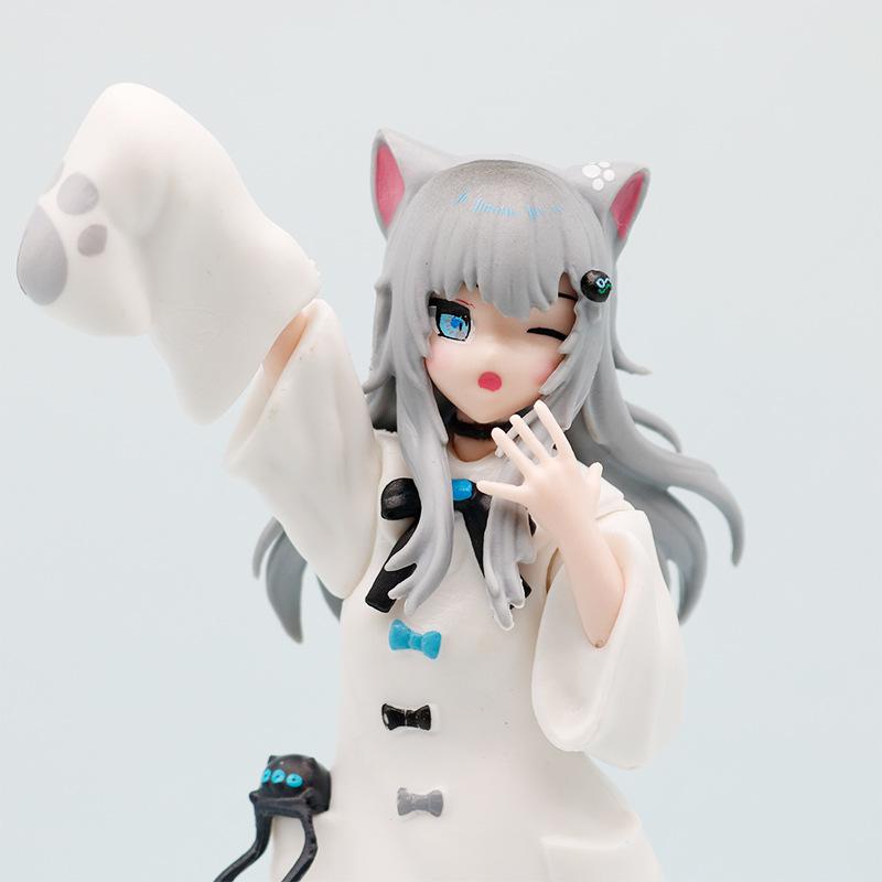 21cm Anime Figurenständer Katzenmädchen Modell Spielzeug PVC Kawayi Mädchen Actionfiguren PVC Sammlung Schreibtischdekoration Geschenke