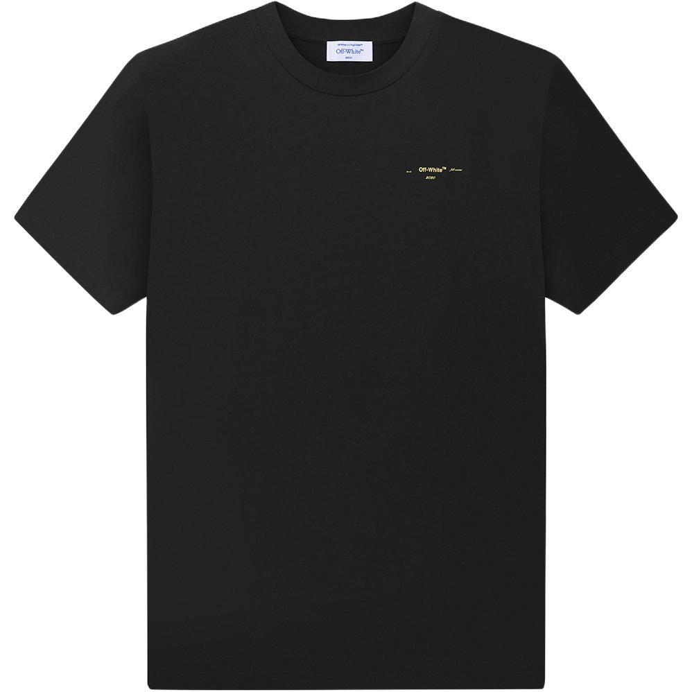 OFF WHITE T-shirt a maniche corte in acrilico oversize con frecce S/S OMAA038F191850101060