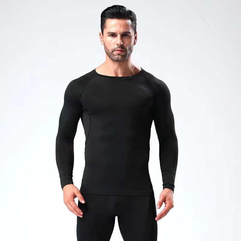 Men's Pro High-Elastic Sports Tights and Quick-Drying T-Shirts for Running, Fitness, Basketball, and Training