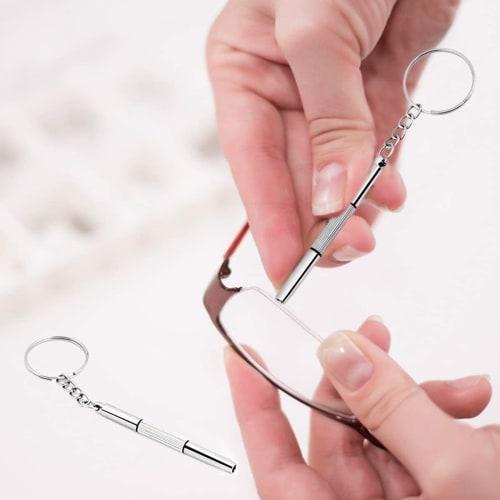 Samcos Precision Screw Set, Screw Replacement Repair Kit for Glasses and Watch Repair, Watch Tool Set with Mini Screwdriver (120 Pieces)