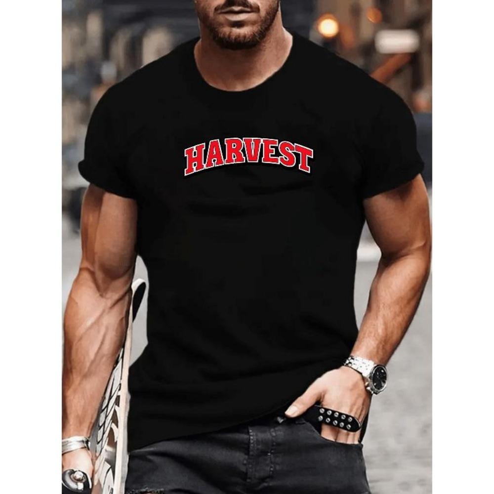 

European Sizes Features a Distinctive Arc-shaped Letter Print Design XXXXXL чорний