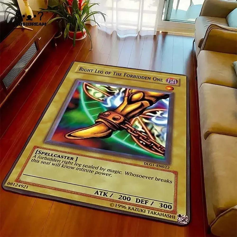 Anime Yu Gi Oh Card Carpet Cartoon Floor Mat Living Room Bedroom Area Rug Teenager Room Decoration Rug Christmas Family Gift