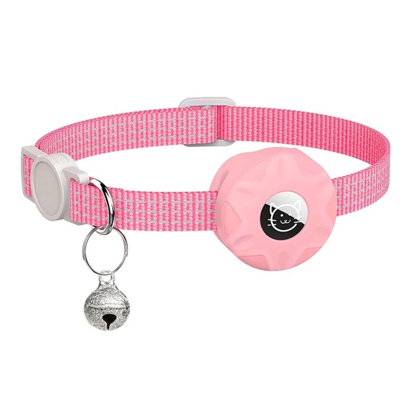Pet Collar for Air Tags Shock & Water Proof Protective Holder for GPS Trackers Glows In the Dark Fits for Small Dogs