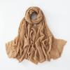 47 Colors Winter Hijab Fluffy Cotton Polyester Scarf Soft Pashmina Warm Neck Wrap Women Plain Fashion Cosy Shawl Shemagh