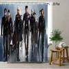Spider-Man On London Landmark Waterproof Shower Curtain For Superhero Bathroom Decor