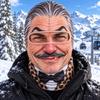 Missing Teeth Pattern Old Man Balaclava Face Mask 3D Face Printed Ski Mask Hood  For Men Woman