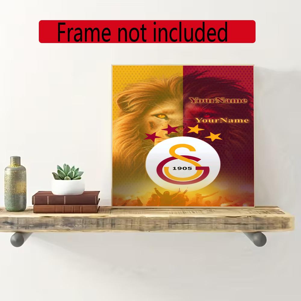 Galatasaray Personalized Name Round Diamond Painting Kit Diamond Embroidery Painting Rhinestones Mosaic Frameless Handwork Decoration Arts
