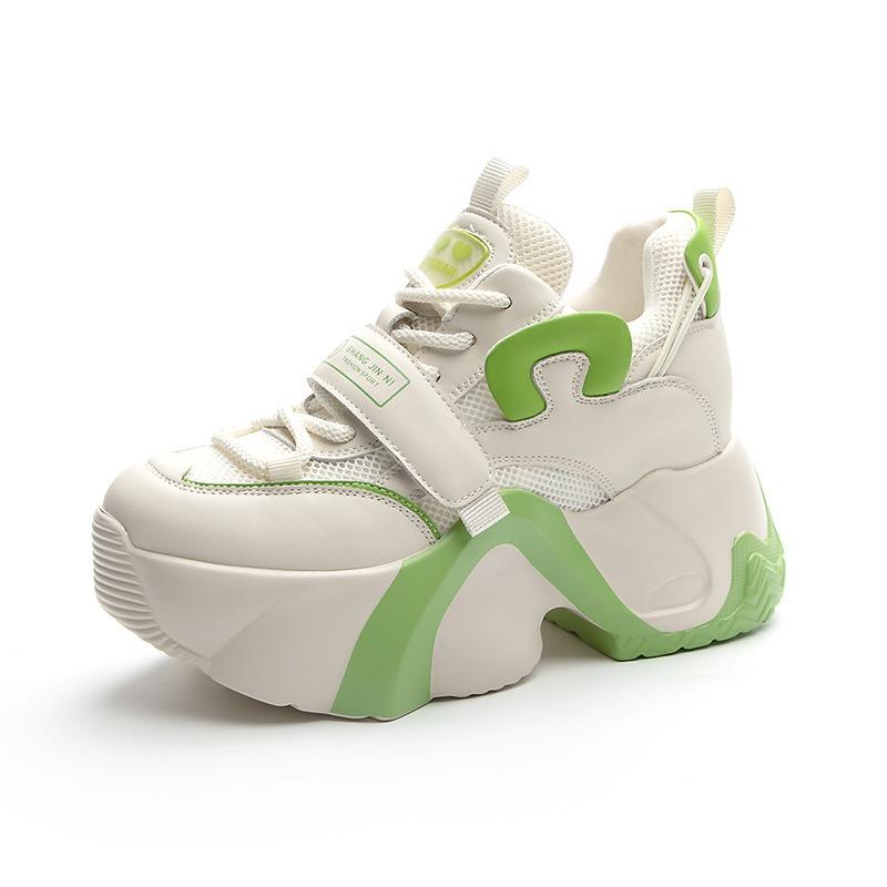 Grubosolowe buty tatusia damskie jesienne grubosolowe z wewnętrzną podwyżką casualowe buty damskie