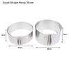 Scale Integrated 6-8cm Telescopic Mousse Ring, Reusable Stainless Steel Round Cake Ring, Rustproof