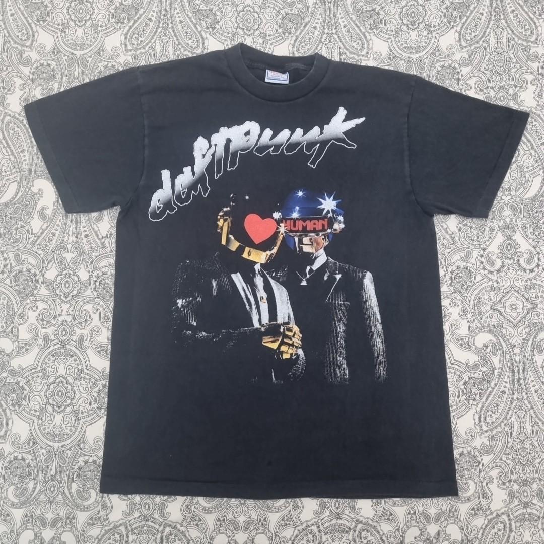 Vintage Daft Punk T Shirt Mens Womens Tees Top Discovery Album Y2k Graphic Print 2XL