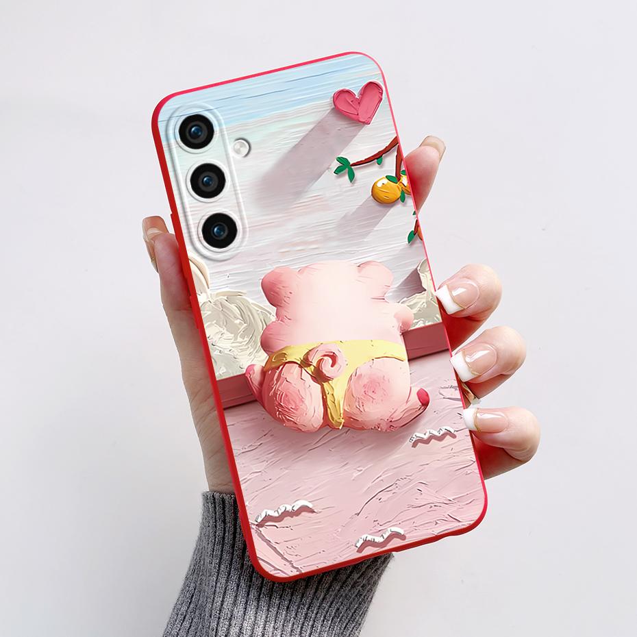 For Samsung Galaxy S23 FE Case S23 Plus Cute Rabbit Panda Painted Soft Silicone Phone Case For Samsung S23 Ultra S 23 S23+ Shell