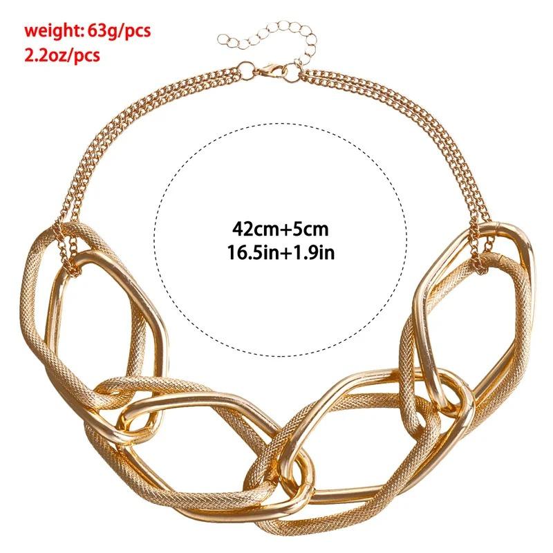 Exaggerated Big Thick Chain Short Choker Necklace for Women Trendy Statement Collar on the Neck Accessories 2025 Fashion Jewelry