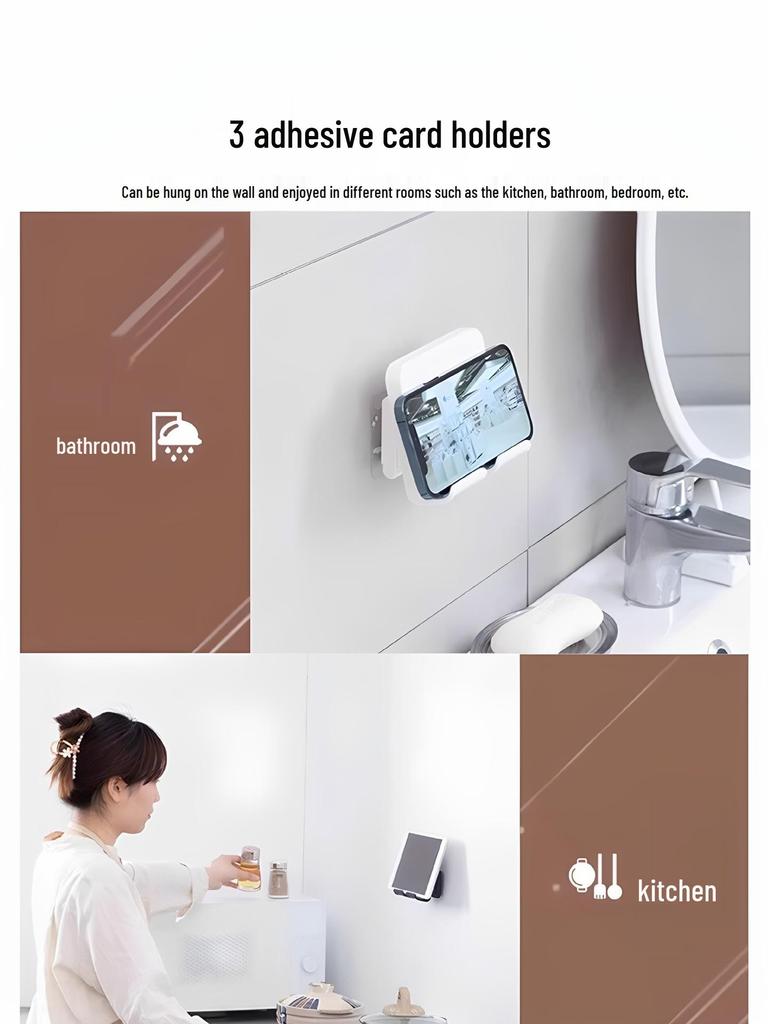 Wall-Mounted Bathroom Phone & Tablet Holder