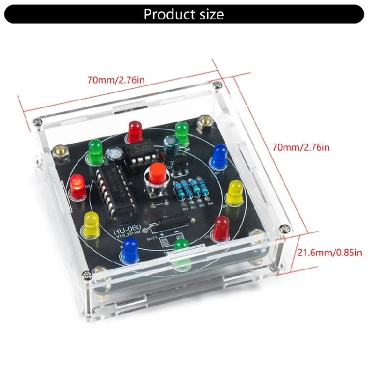 Educational LED Spin Wheel Kit  Exciting DIY Project Suitable for Electronics Enthusiasts, Interactive Fun and Learning