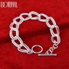 925 Sterling Silver Circle Bracelet Wedding Jewelry