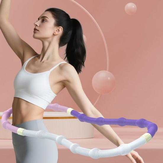 Weighted Soft Spring Hoop Waist-Friendly Foldable Fitness Hoop Portable Home Gym Men Women Adults