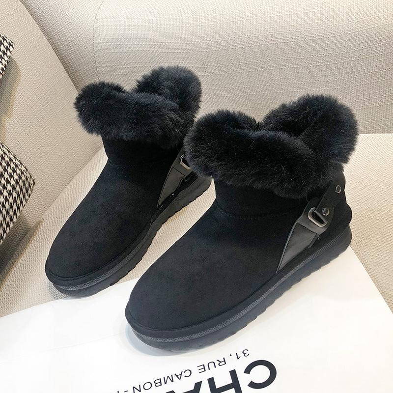 

[Customized] RV101 snow boots women s 2021 new velvet thickened autumn and winter short tube waterproof sports Internet celebrities 35