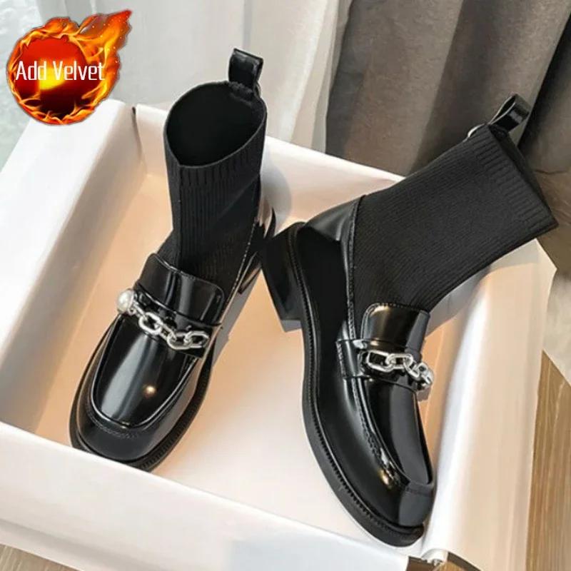 Fashion Mary Janes Women's Ankle Boots Lolita Winter 2024 Female Short Shoes New In Booties Pu Sale Fashion Boot Hot On Promotion Y2k 39