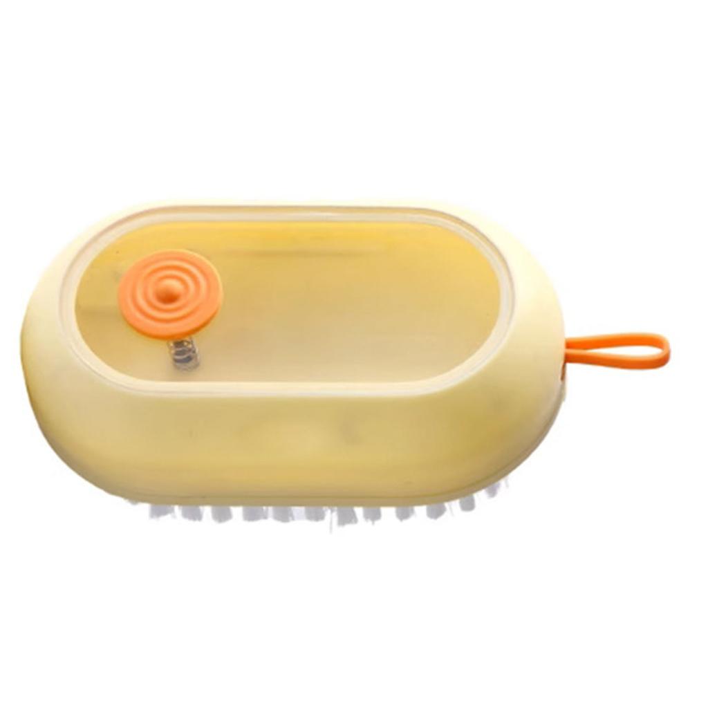 Soap Dispensing Scrub Brush Press Type Automatic Soap Dispensing Multifunction Shoes Cleaning Brush for Home Bathroom