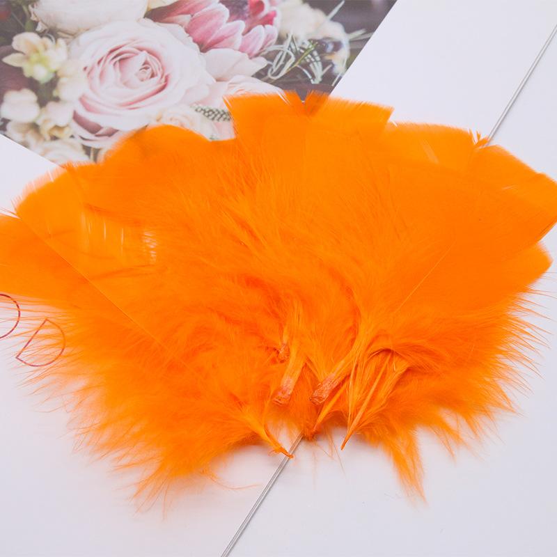 50Pcs Big Head Boy Flat Turkey Feather Color Diy Feather Jewelry Handicraft Accessories Clothing Accessories