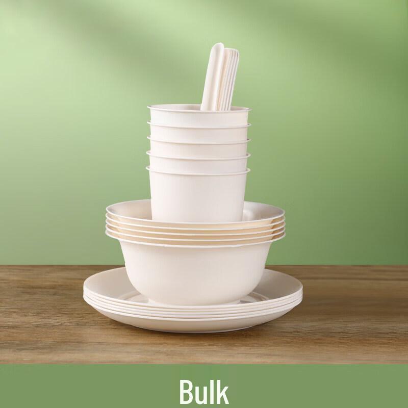 Rice Husk Disposable Tableware Set