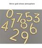 3D Numeral Door Plaque House Drawer Sign Plating Gate Digits 0 To 9 Acrylic Number Tag Hotel Home Sticker Address Door Label