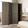 5 Piece Room Divider In Grey Poly Rattan