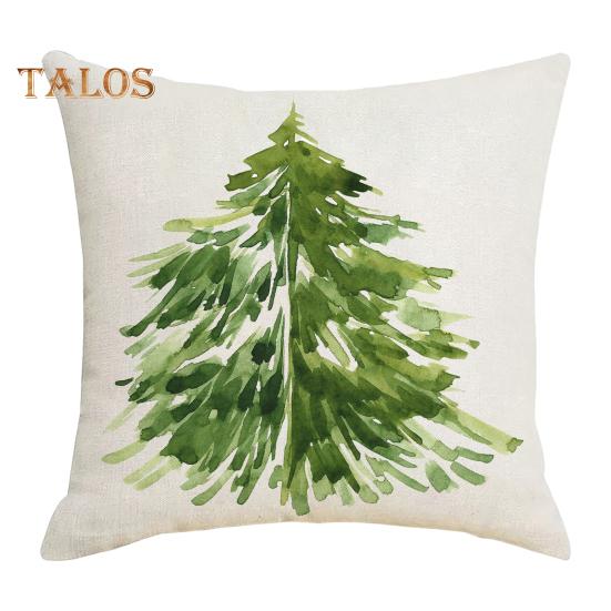 Наволочки с принтом листьев в рождественском стиле с потайной молнией для дивана наволочка для подушки на Новый год наволочка для офиса 587₽