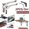 Folding Bracket 8"/10"/12"/14"/16" for Shelf Table Desk Wall Mounted Support Arm Space Saving Carbon Steel for Shelf/Table/Desk
