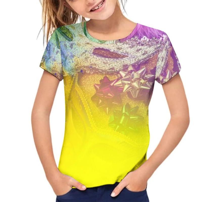 Kids T Shirt Short Sleeved T-shirt Summer Children's Printed Top Stylish Summer Outfit Shirt