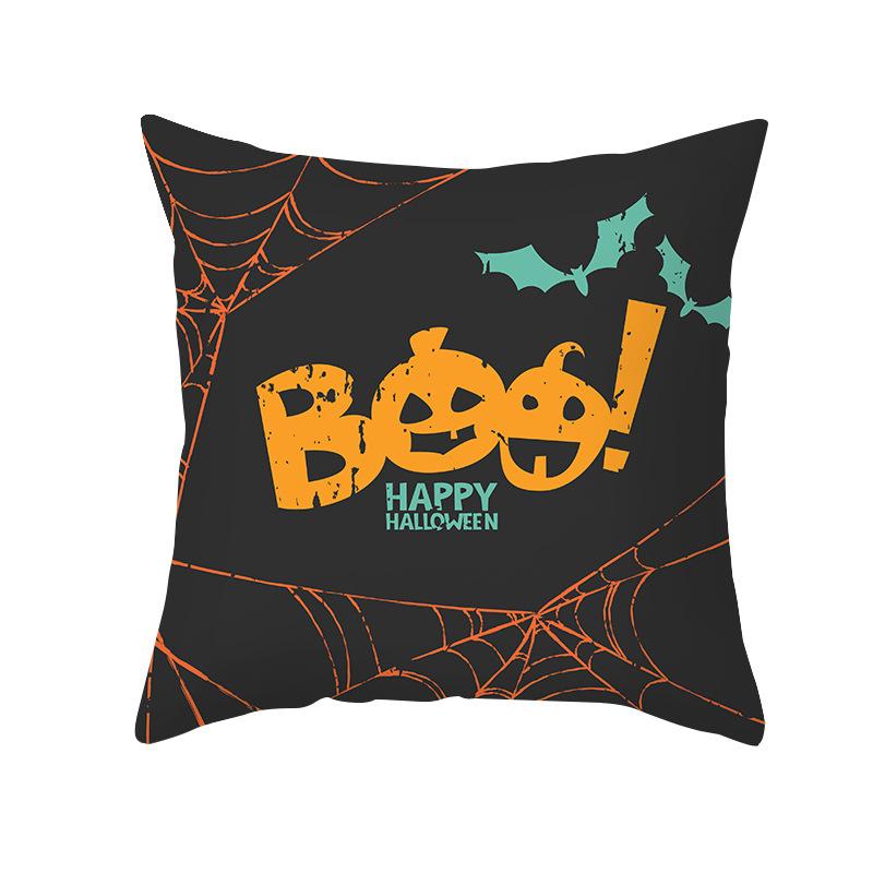 

Новая Хэллоуинская наволочка Тыква Буква Персиковая кожа Наволочка для подушки 45 * 45Cm (without pillow core)