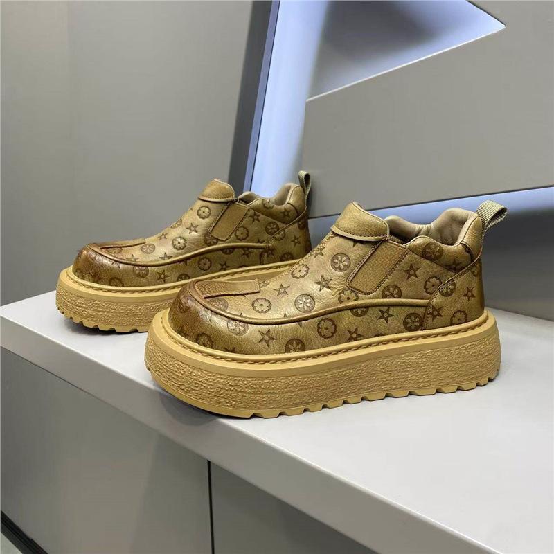 Single Cotton Printed Platform Casual Shoes Jk