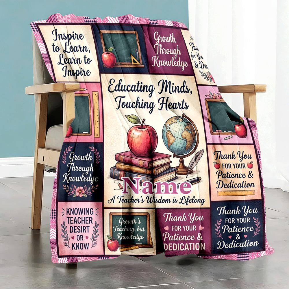 Teacher Appreciation Home Blanket Customize Your Names Soft Cozy Lightweight Allseason Multipurpose Blanket For Picnics Sofas Offices Beds Living
