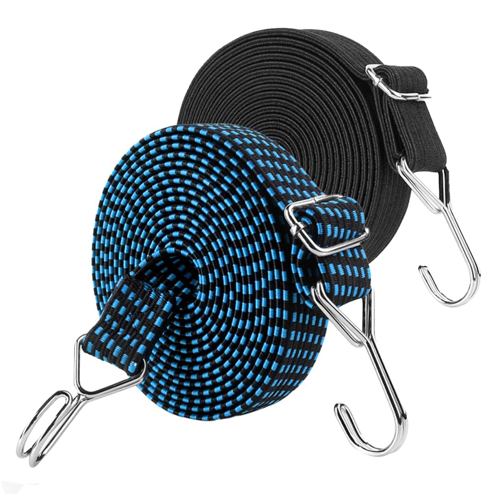 2 Pack Cargo Elastic Straps for Bike Bed Fixing Rubber Cord Elastic Band Bungee other чёрный