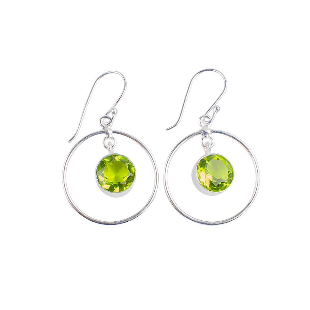 Peridot Gemstone 925 Sterling Silver Handmade Jewelry Drop/Dangle Earrings For Women EE-5-8