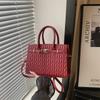 Bamboo Leaf Pattern Women's Handbag, Women's Shoulder Bag, Crossbody Bag, Office Bag
