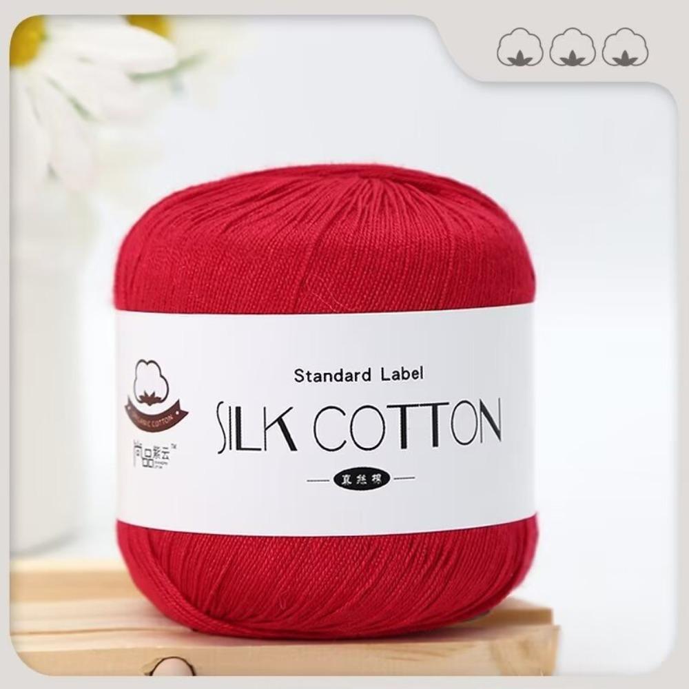 Lace Yarn 50g/PC Silk Lace Cotton Soft DIY Cotton Milk Yarn Hand-Knitted Yarn