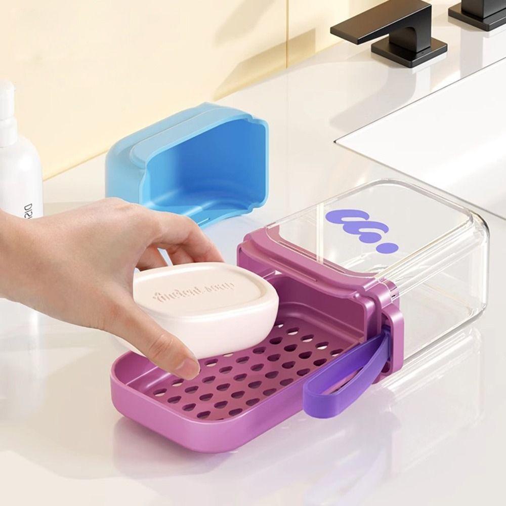 with Locking Buckle Sealed Soap Rack Plastic Soap Holder Portable Dopamine Soap Box  Travel