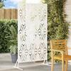 VidaXL Metal Fence Panel White Metal Large Decorative Pattern 868585