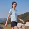 Ice Silk T-shirt for Women, Summer Quick Drying Sports Fitness Short Sleeved Round Neck T-shirt, Ice Silk Women's Top