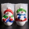 Christmas Snowman Candle Mold with Snowflake Candy Sweater Design Irregular Silicone Plaster Decorative Ornament New Mould