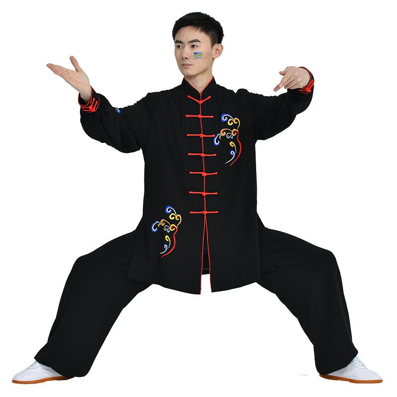 Мужской вышитый комплект одежды для Тайцзи с длинным рукавом