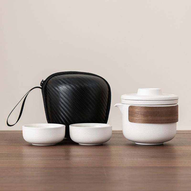 Portable Travel Teaware Sets Kung Fu Tea Maker Kuaike Cup Outdoor Portable Mini Luxury Holiday Gift Tea Set