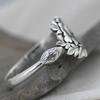 Vintage Flower Opening Rings for Women Anti Silver Color Aesthetic Floral Adjustable Rings Gift Daily Party Retro Jewelry