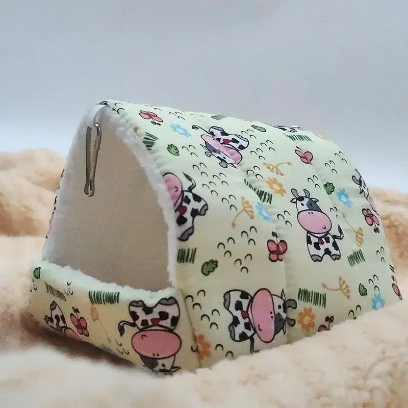 Comfortable Hamster House Warm Mat Small Animal Sleeping Bed Soft Guinea Pig Nest Mini Cage For Rabbit Squirrel Mat