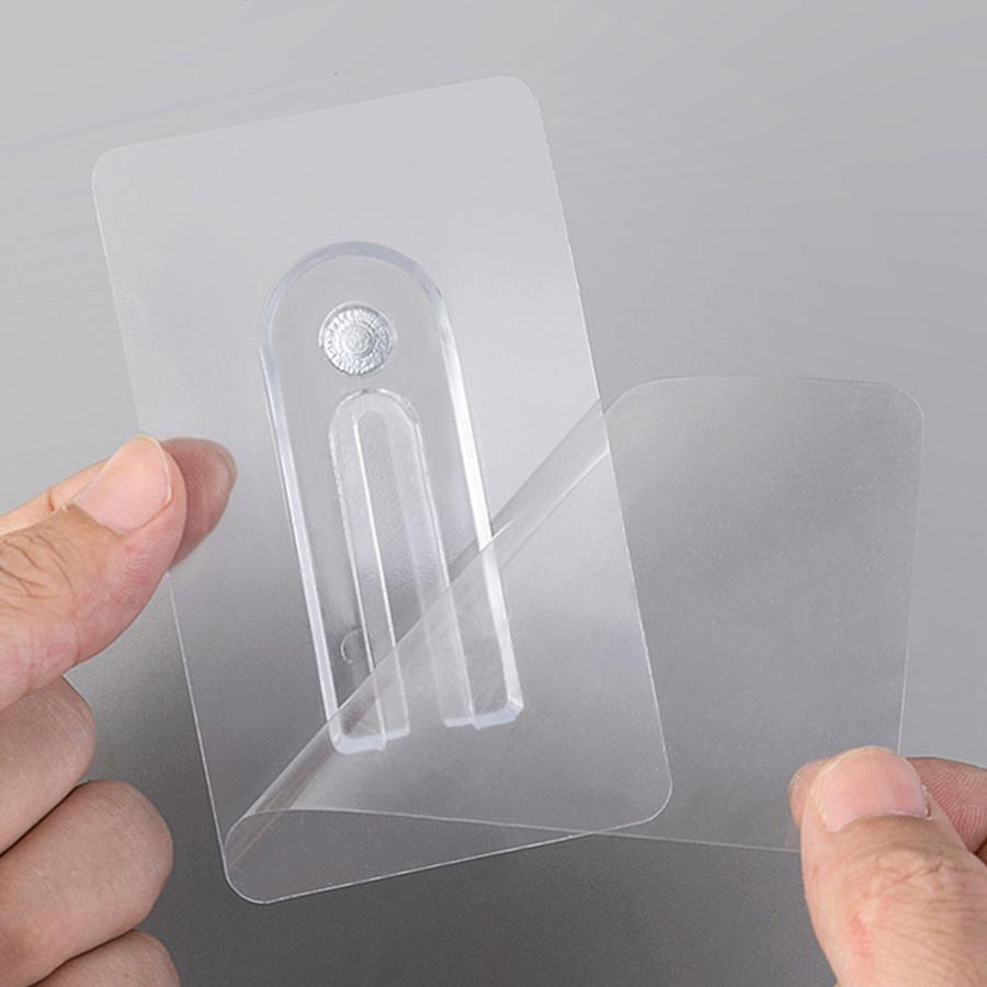 Nie rysujące, Nieperforowane, Mocny klej, Regulowane wsporniki hakowe do montażu ściennego - Styl współczesny, Materiał plastikowy